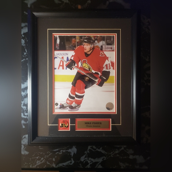 Mike Fisher Ottawa Senators 🏒 Hockey Sport Memorabilia Collector 8x10 Frame - Picture 1 of 5